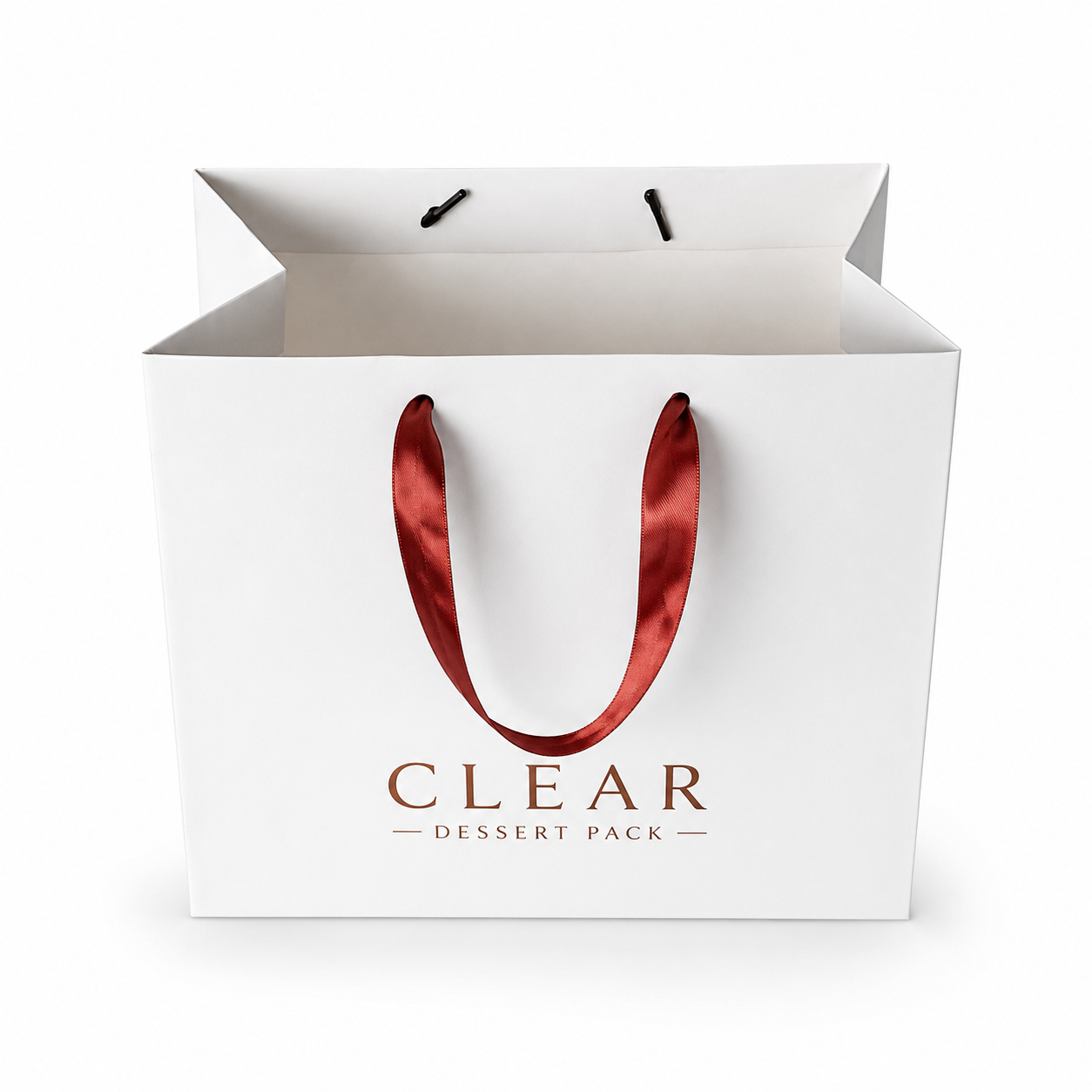 Custom paper bag for dessert packaging