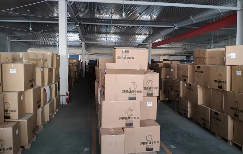 Stacked shipping cartons in the packaging warehouse